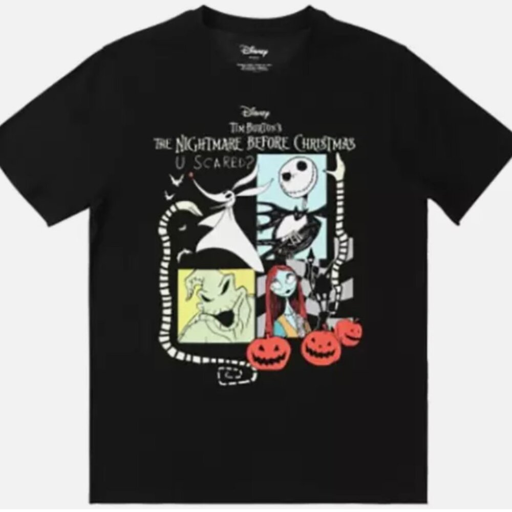 NWT Disney Tim Burton's The Nightmare Before Christmas T-Shirt - Size L Unisex
